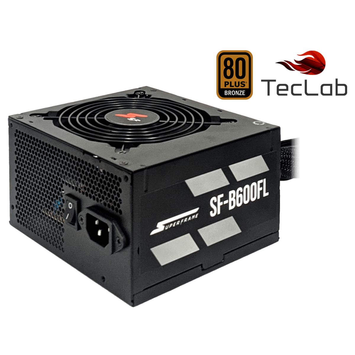 Fonte SuperFrame, 600W, 80 Plus Bronze, PFC Ativo, Cabos Flat, SF-B600FL