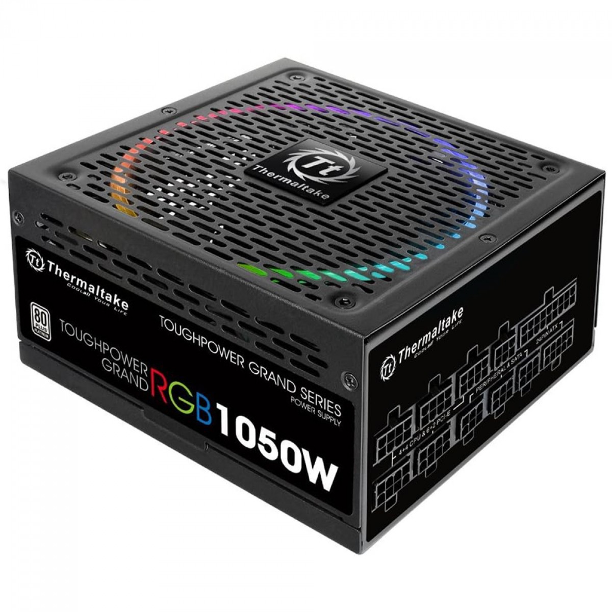 Fonte Thermaltake Toughpower Grand RGB 1050W, 80 Plus Platinum, PFC Ativo, Full Modular, Preto, PS-TPG-1050F1FAPB-1