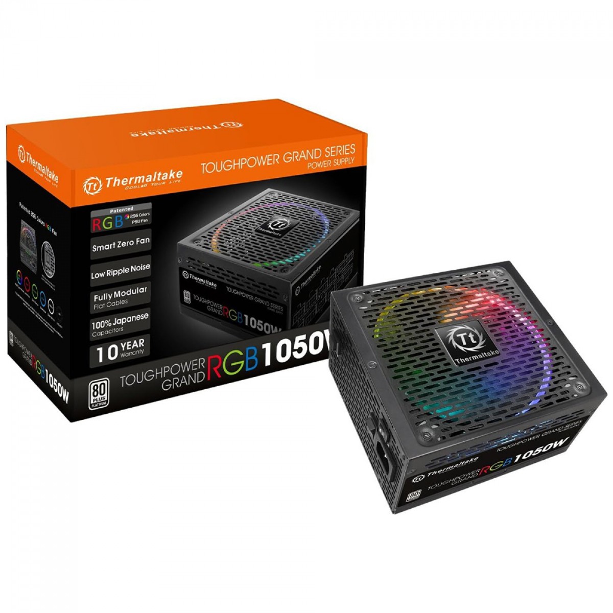 Fonte Thermaltake Toughpower Grand RGB 1050W, 80 Plus Platinum, PFC Ativo, Full Modular, Preto, PS-TPG-1050F1FAPB-1