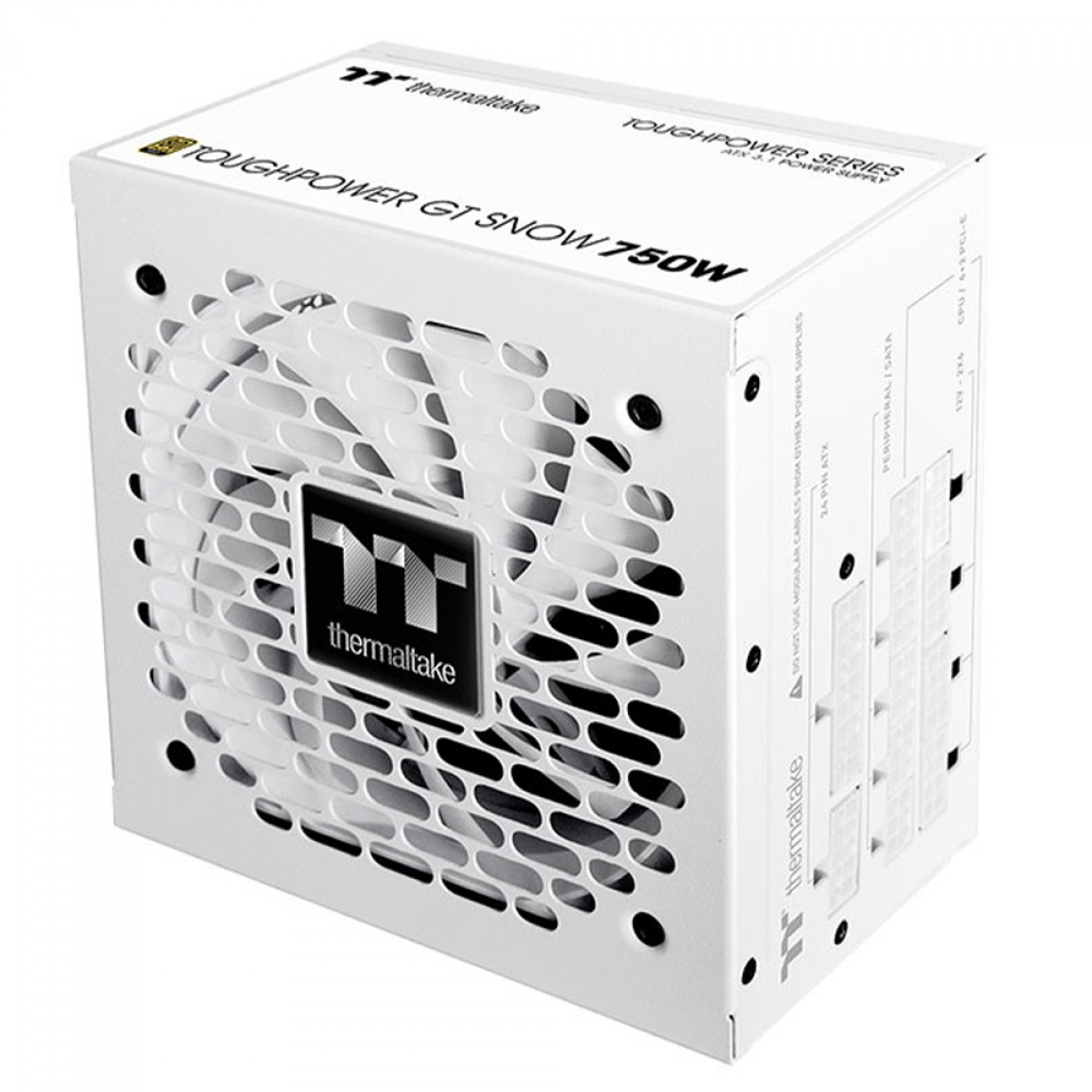 Fonte Thermaltake Toughpower GT Snow, 750W, 80 Plus Gold, PFC Ativo, ATX 3.1, Full Modular, Branco, PS-TPT-0750FNFAGB-W