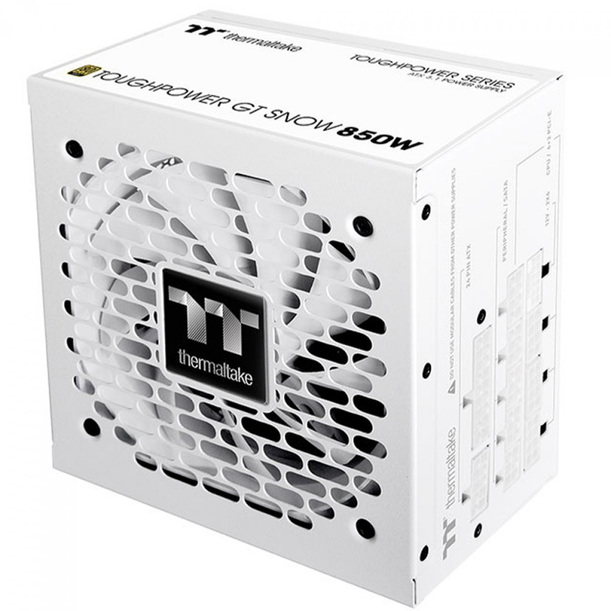Fonte Thermaltake Toughpower GT Snow, 850W, 80 Plus Gold, PFC Ativo, ATX 3.1, Full Modular, Branco, PS-TPT-0850FNFAGB-W