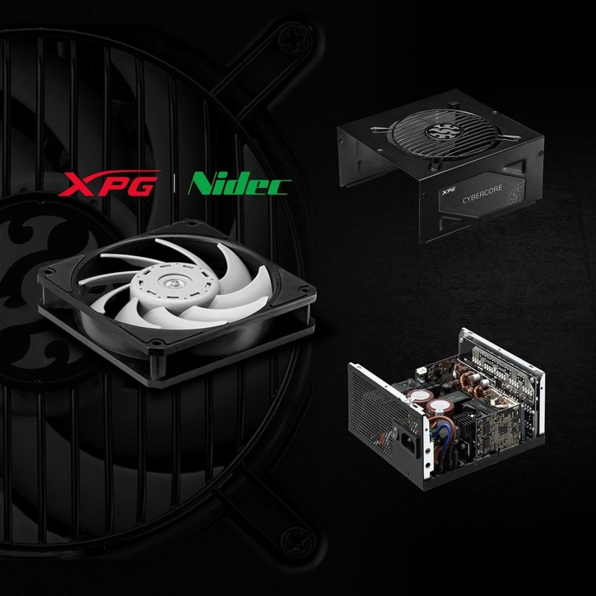 Fonte XPG CyberCore, 1300W, 80 PLUS Platinum, Full Modular, com PFC Ativo, CYBERCORE1300P-BKCBR