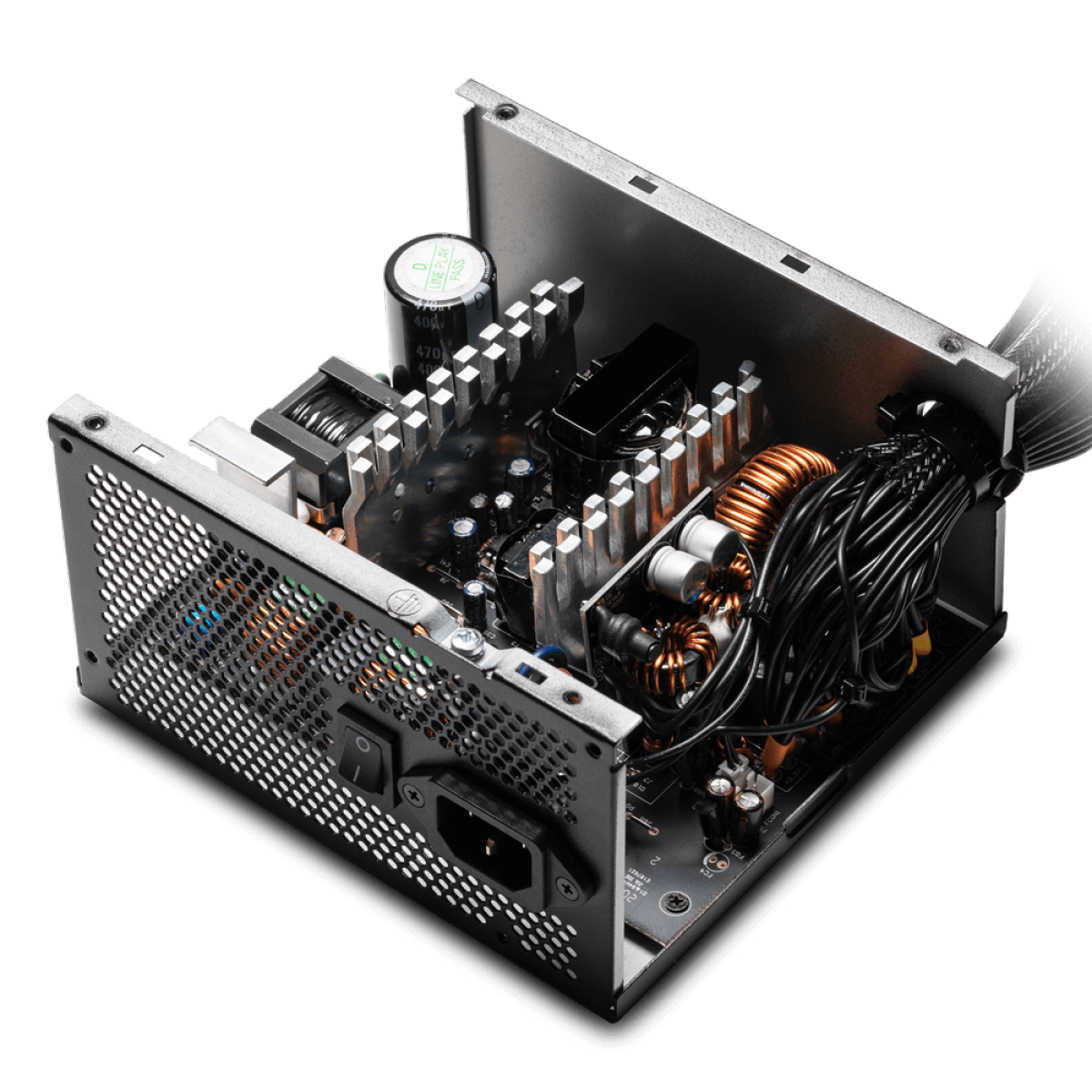 Fonte XPG, Pylon, 550W, 80 Plus Bronze, PFC Ativo, PYLON550B-BKCBR