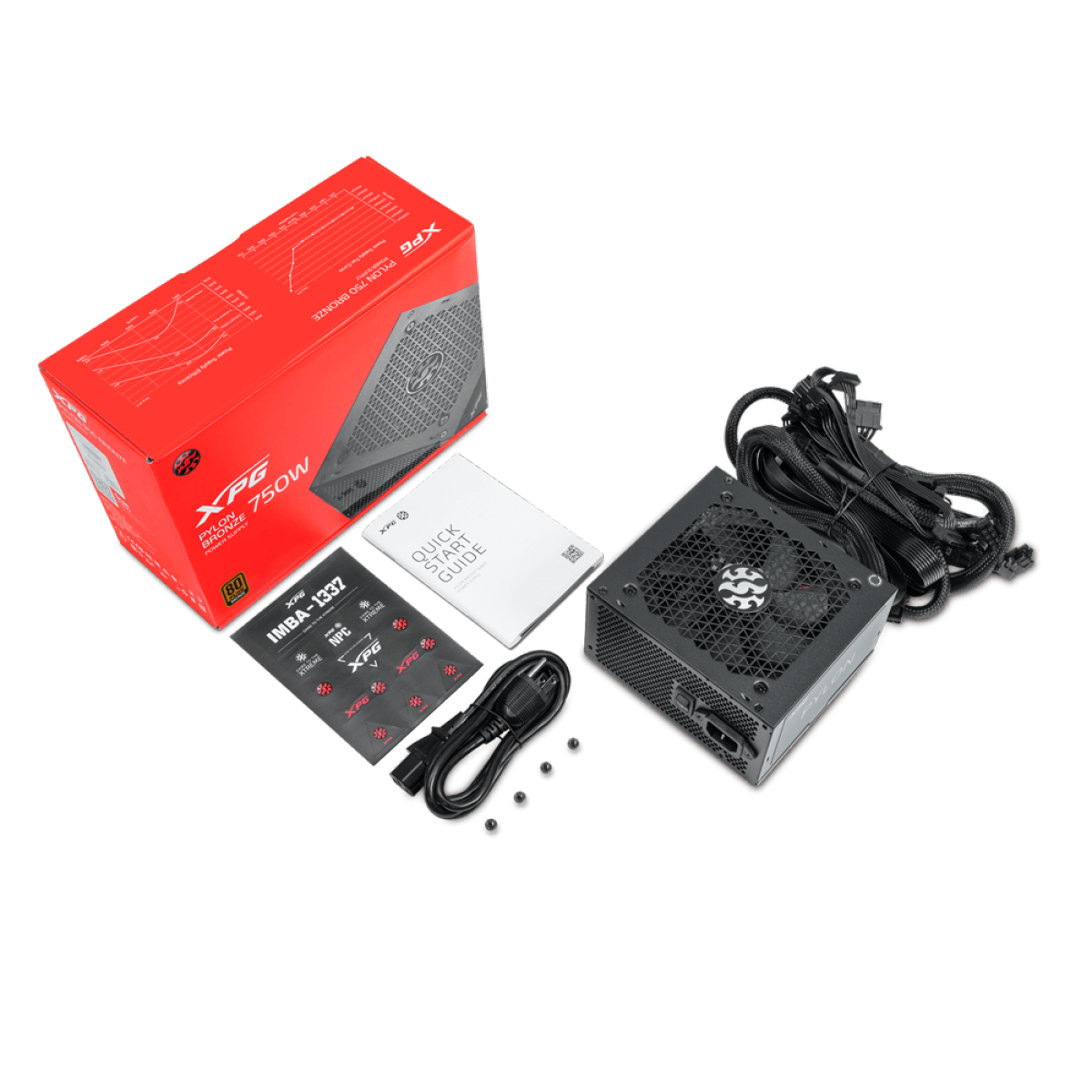 Fonte XPG Pylon, 750W, 80 Plus Bronze - PYLON750B-BKCBR