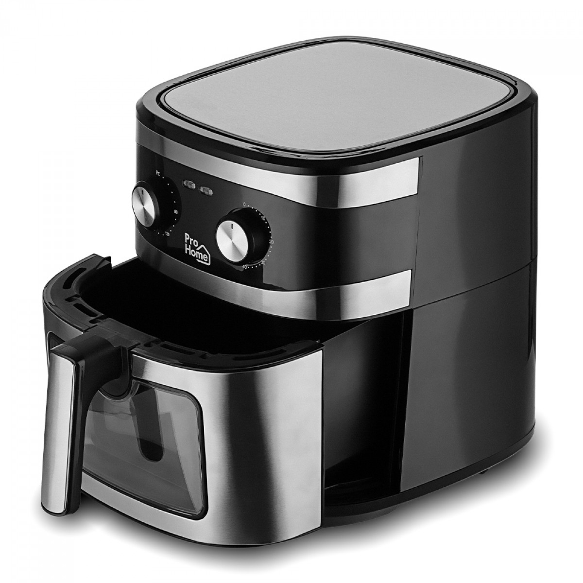 Fritadeira Elétrica Air Fryer Pro Home Classic, Com Visor, Capacidade 6.5L, 110V, Preto e Inox, PH-AF-CL1500WS7LS110A