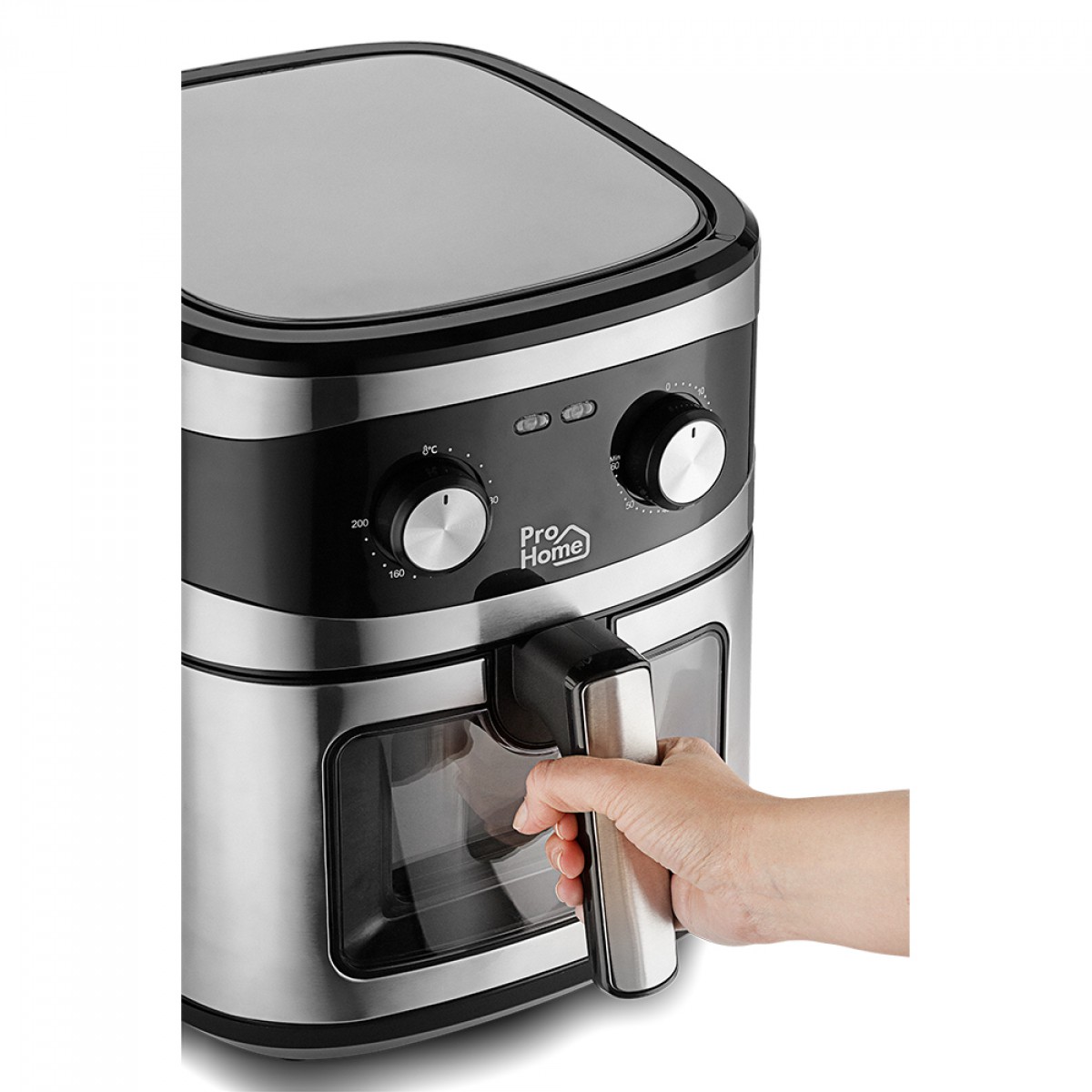 Fritadeira Elétrica Air Fryer Pro Home Classic, Com Visor, Capacidade 6.5L, 110V, Preto e Inox, PH-AF-CL1500WS7LS110A