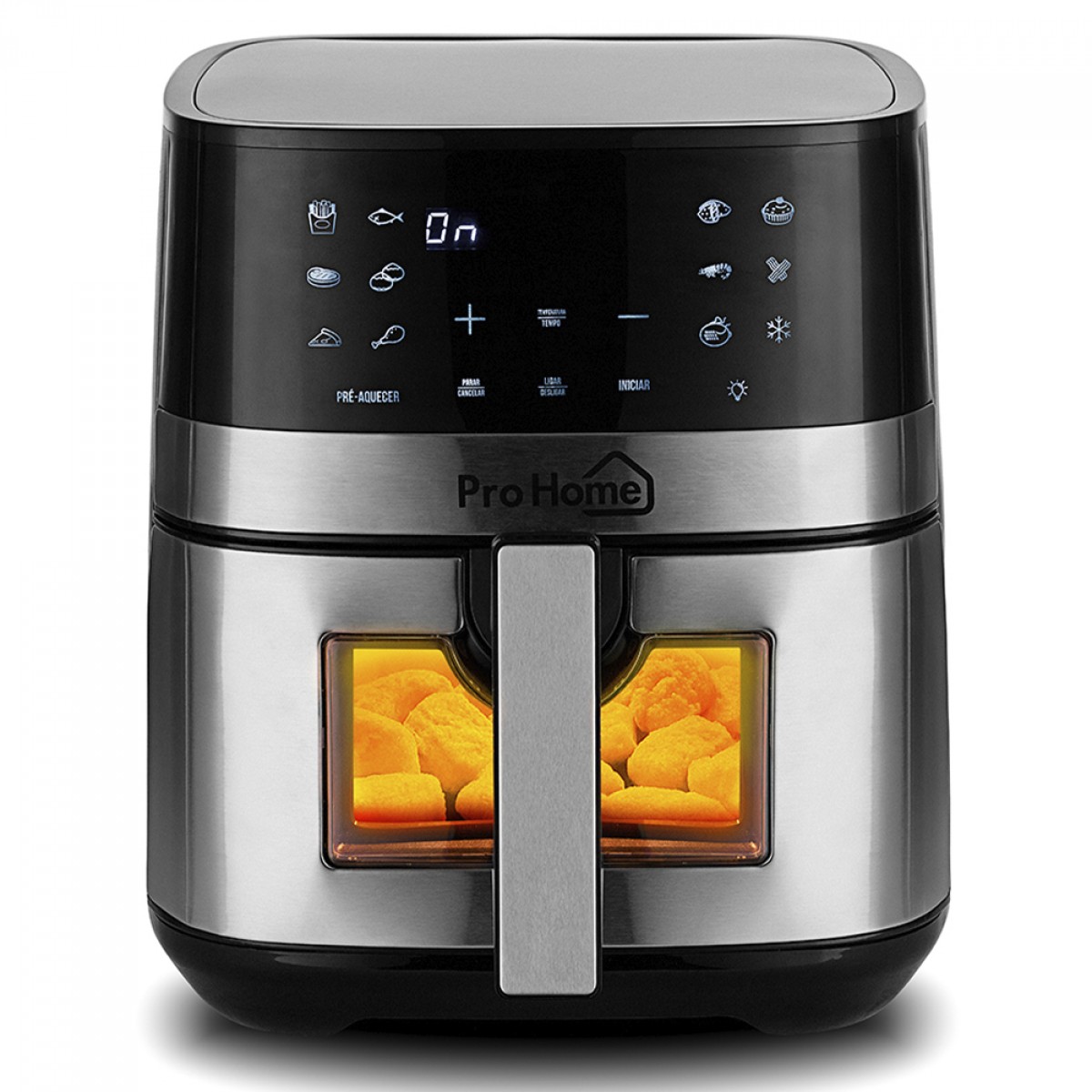 Fritadeira Elétrica Air Fryer Pro Home Classic PRO, 100% Digital, Com Visor, 6.5L, 110V, Preto e Inox, PH-AF-CP1500WS7LS110D