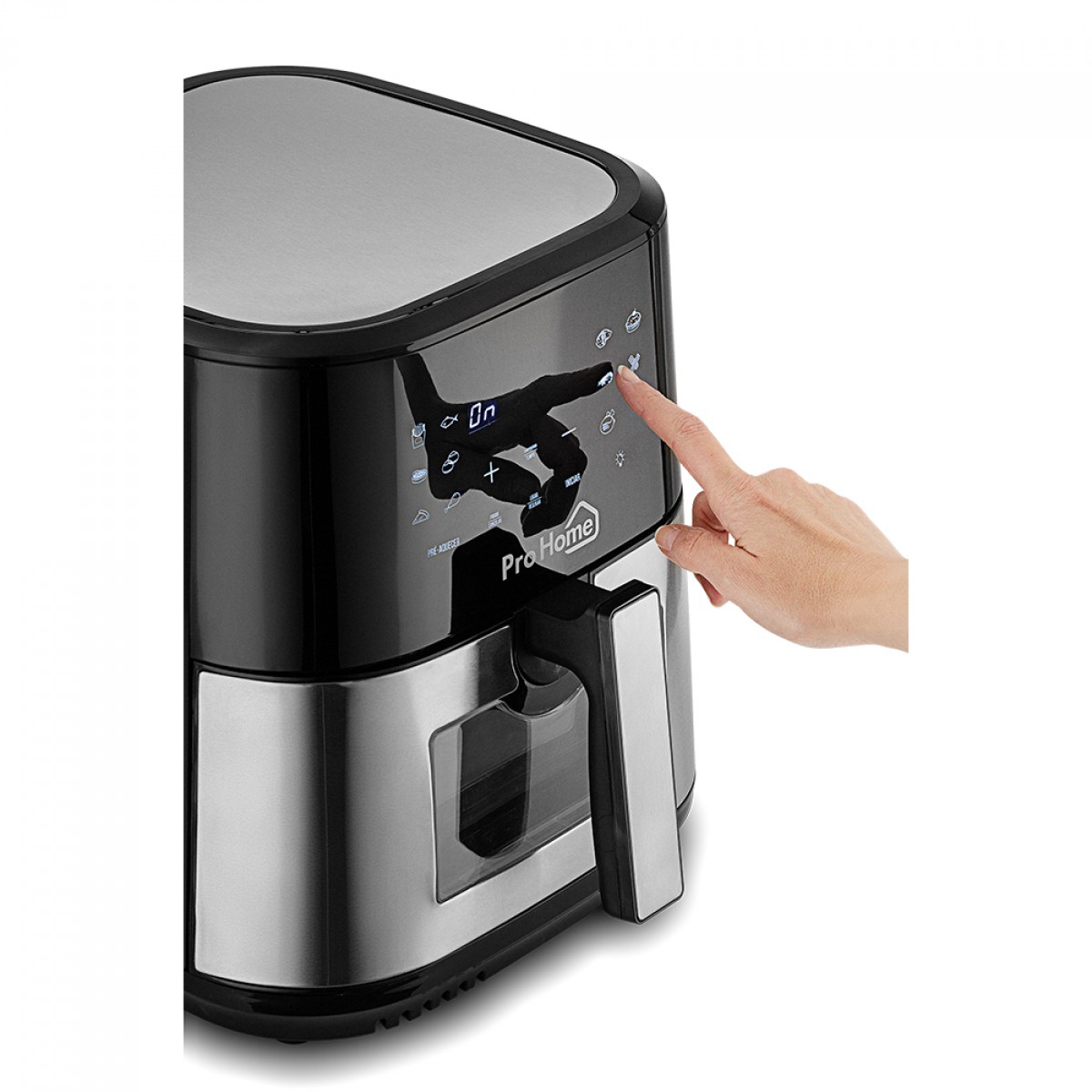 Fritadeira Elétrica Air Fryer Pro Home Style PRO, 100% Digital, Com Visor, 8L, 110V, Preto e Inox, PH-AF-SP1700WS8LS110D