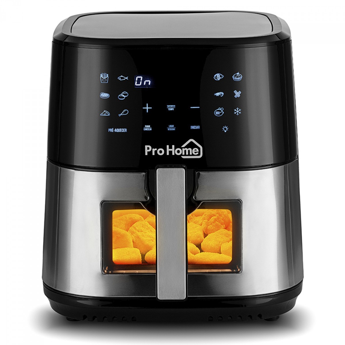Fritadeira Elétrica Air Fryer Pro Home Style PRO, 100% Digital, Com Visor, 8L, 110V, Preto e Inox, PH-AF-SP1700WS8LS110D