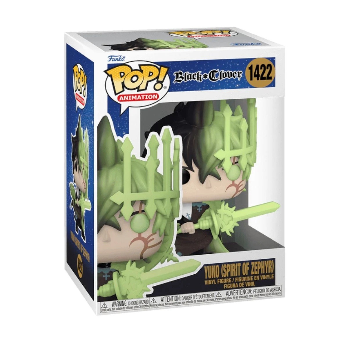Funko POP! Black Clover! Yuno Com Espirito de Zephyr, N 1422