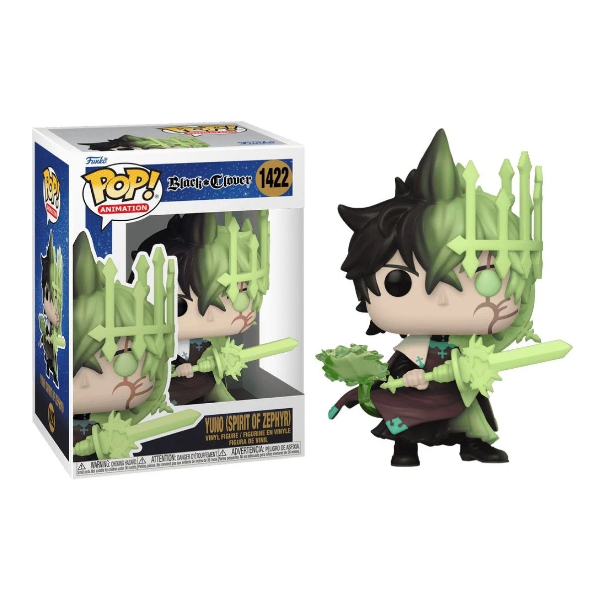 Funko POP! Black Clover! Yuno Com Espirito de Zephyr, N 1422