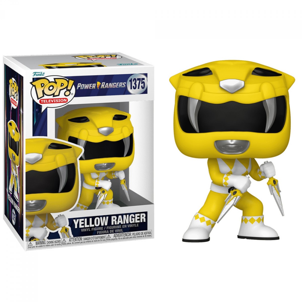 Funko Pop! Power Rangers! Ranger Amarelo 30º Aniversário N 1375