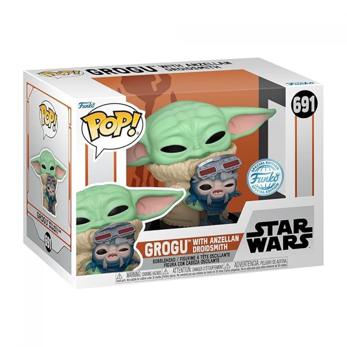 Funko POP! Star Wars! Grogu Com Droidsmith, N 691