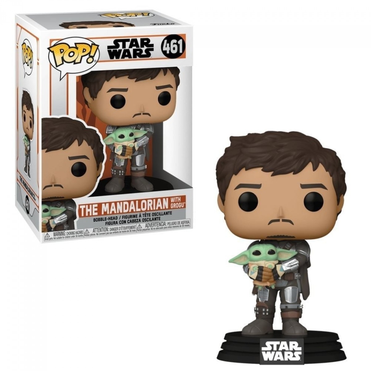 Funko POP! Star Wars! Mandalorian - Mando Com Grogu, N 461