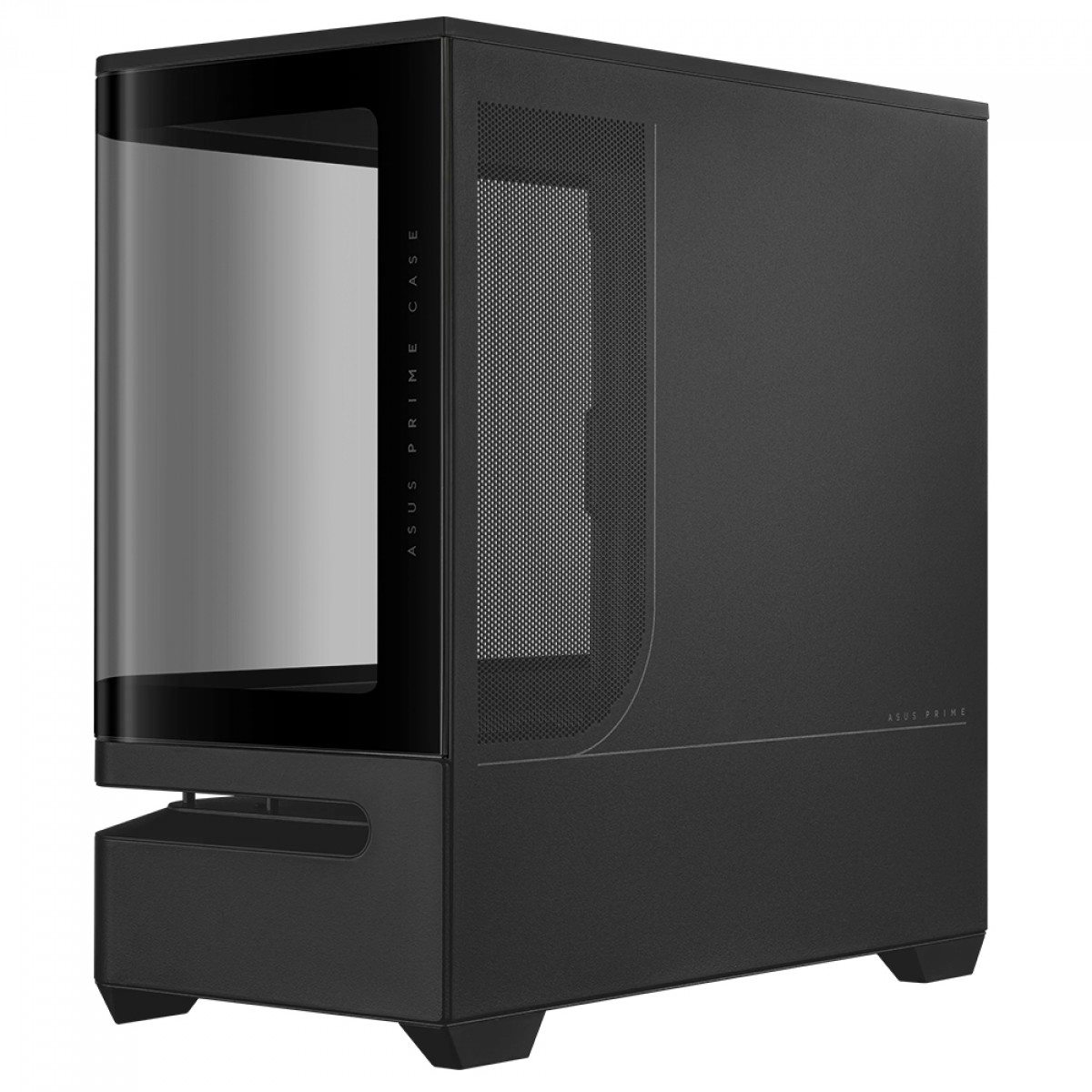 Gabinete Asus Prime AP202, ARGB, Mid Tower, Vidro Temperado, MATX, Sem Fonte, Sem Fan, Preto, 90DC00P0-B00000
