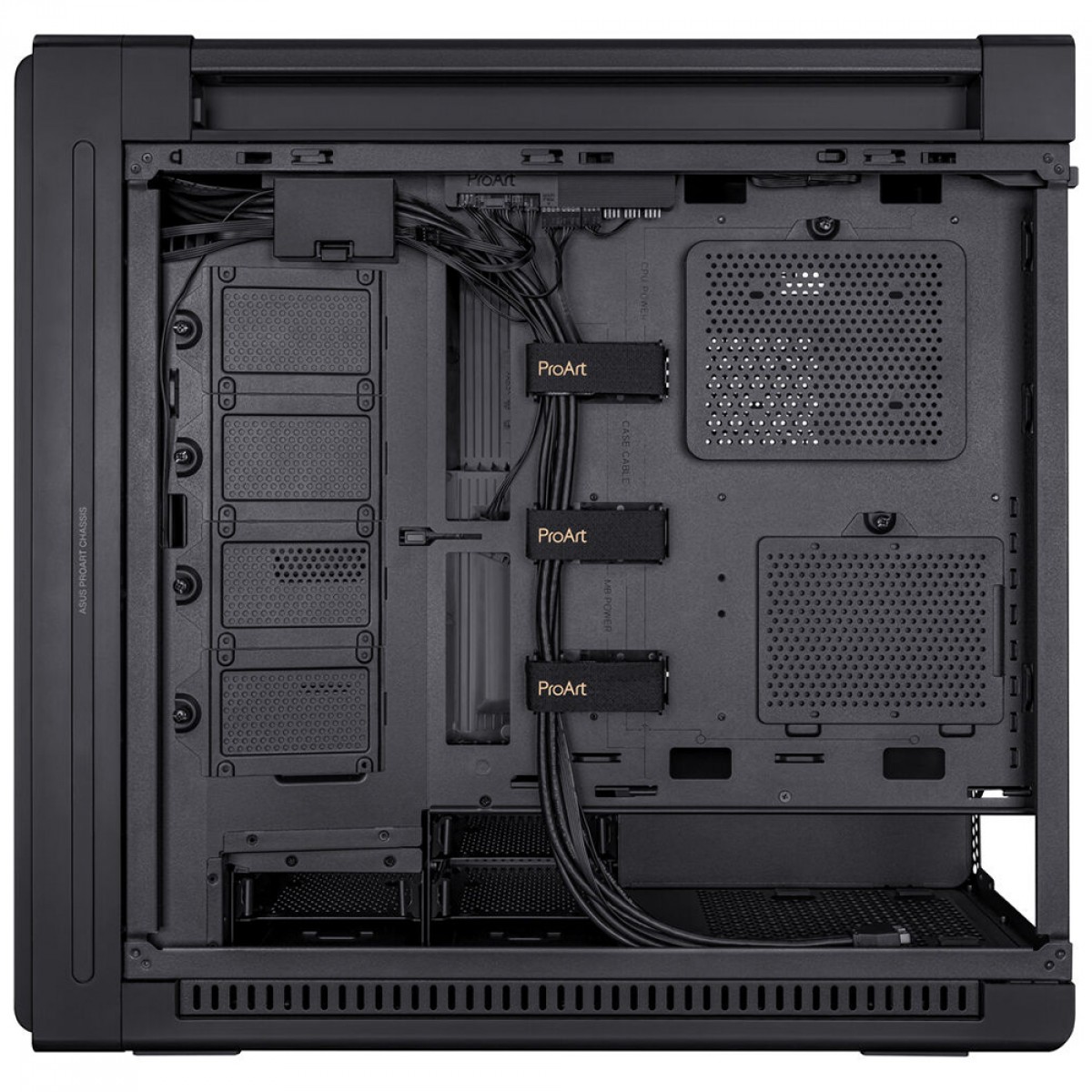 Gabinete Asus ProArt PA602, Mid Tower, Vidro Temperado, E-ATX, Sem Fonte, Com 3 Fans, Preto, 90DC00J0-B00000