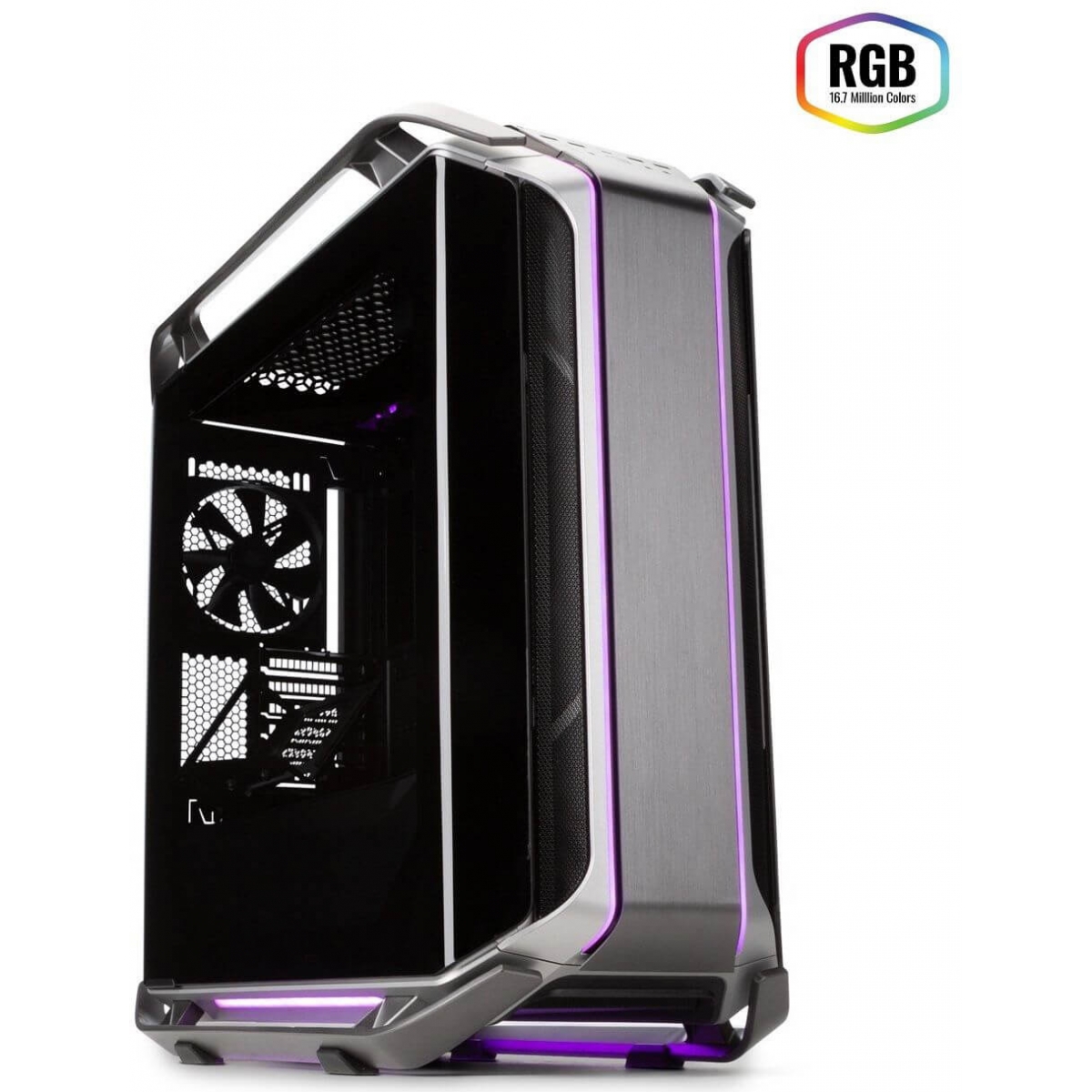 Gabinete Gamer Cooler Master, Cosmos C700M RGB, Full Tower, Vidro Temperado, Black, Sem Fonte, Com 4 Fans, MCC-C700M-MG5N-S00