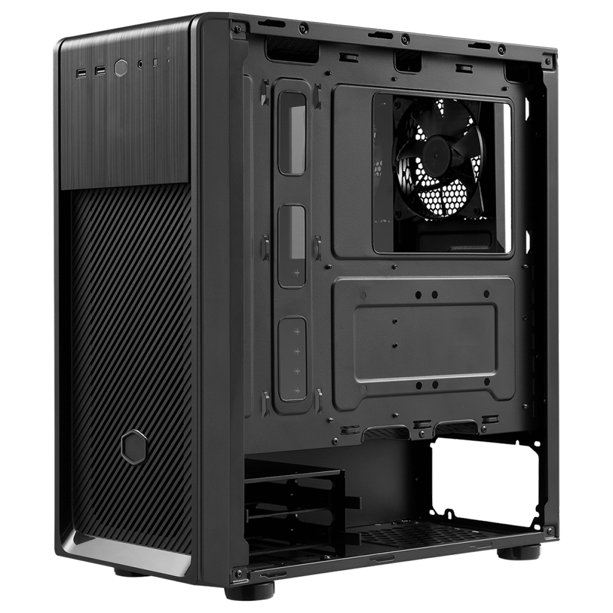 Gabinete Cooler Master Elite 500, Mid Tower, Black, ATX, Sem Fonte, Com 1 Fan, Com ODD, E500-KN5N-S00