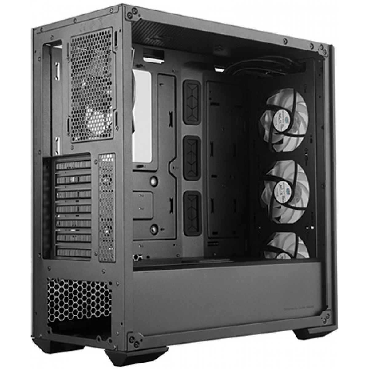 Gabinete Gamer Cooler Master MasterBox MB530P, Mid Tower, Vidro Temperado, Black, Sem Fonte, Com 4 Fans, MCB-B530P-KHNN-S01