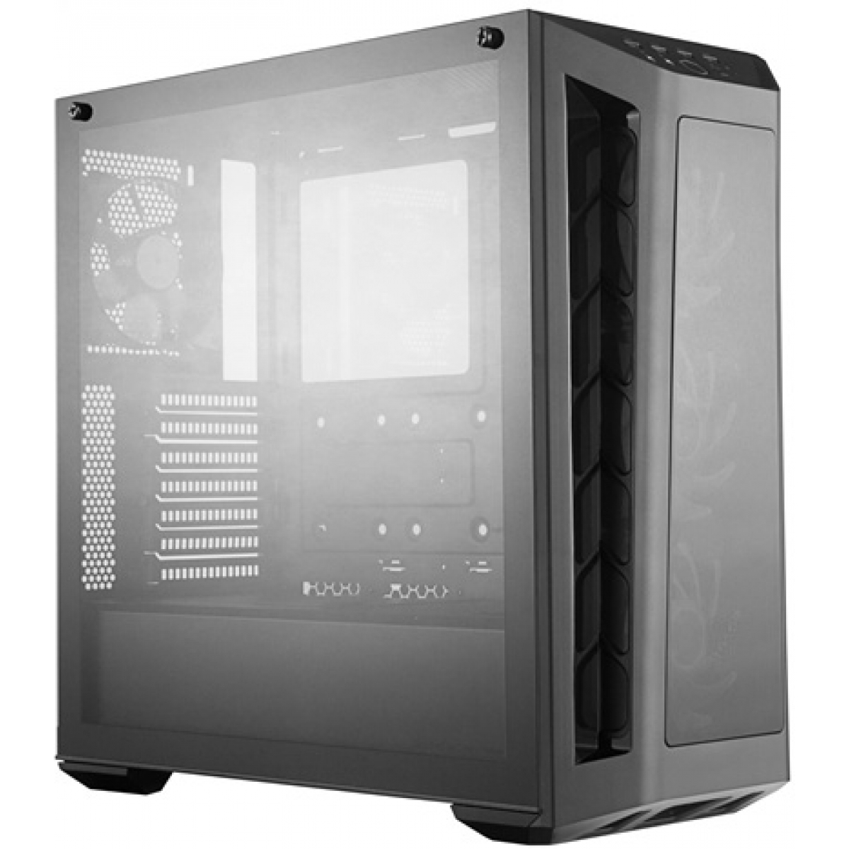 Gabinete Gamer Cooler Master MasterBox MB530P, Mid Tower, Vidro Temperado, Black, Sem Fonte, Com 4 Fans, MCB-B530P-KHNN-S01