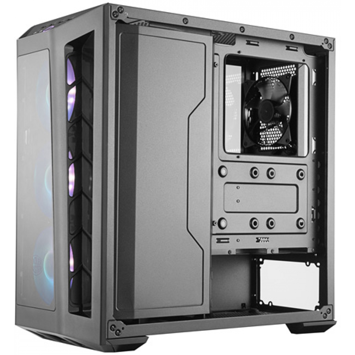 Gabinete Gamer Cooler Master MasterBox MB530P, Mid Tower, Vidro Temperado, Black, Sem Fonte, Com 4 Fans, MCB-B530P-KHNN-S01