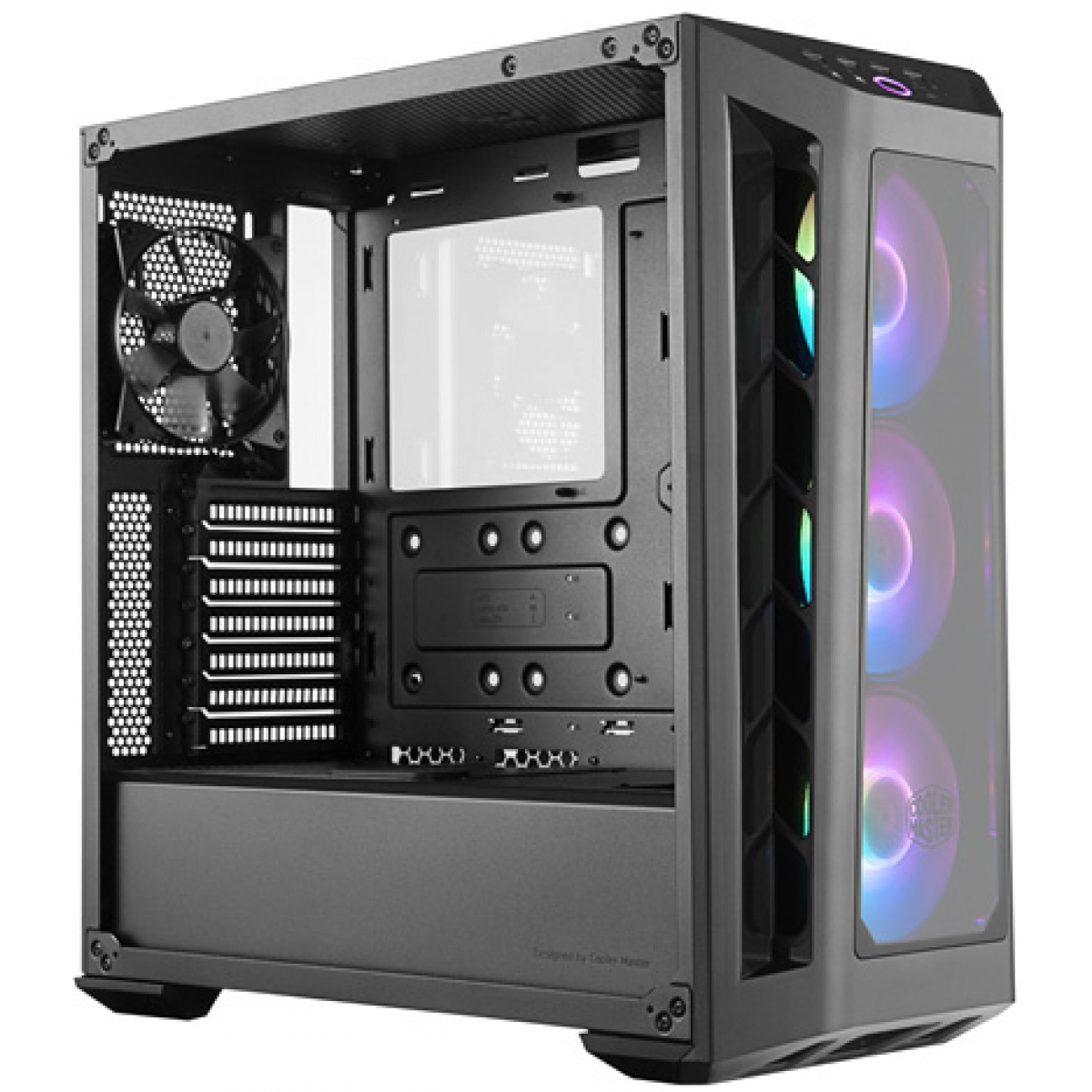 Gabinete Gamer Cooler Master MasterBox MB530P, Mid Tower, Vidro Temperado, Black, Sem Fonte, Com 4 Fans, MCB-B530P-KHNN-S01