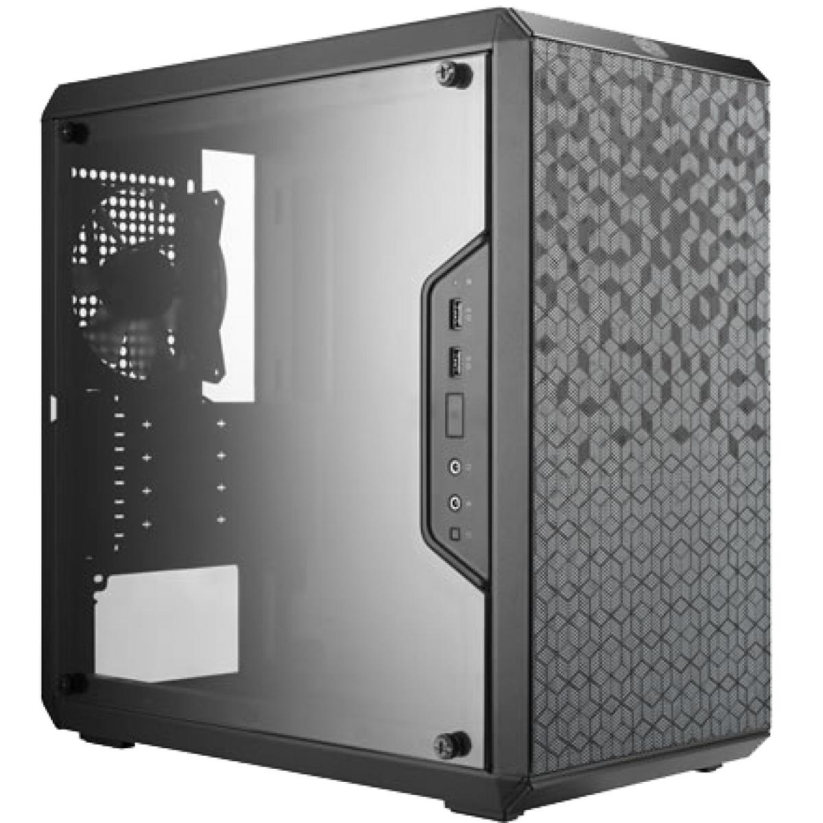 Gabinete Gamer Cooler Master Masterbox Q300L, Mini Tower, Black, Sem Fonte, Com 1 Fan, MCB-Q300L-KANN-S00