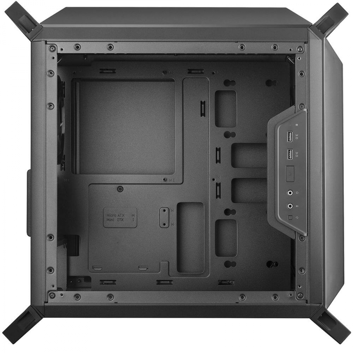 Gabinete Gamer Cooler Master Masterbox Q300P, Mini Tower, Lateral em Acrílico, Black, Sem Fonte, Com 3 Fans, MCB-Q300P-KANN-S02