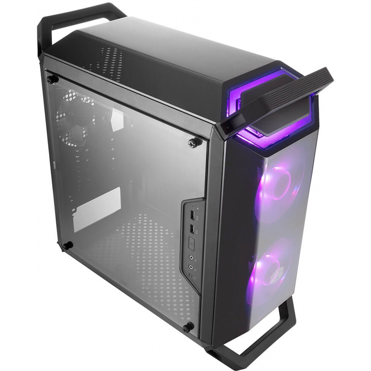 Gabinete Gamer Cooler Master Masterbox Q300P, Mini Tower, Lateral em Acrílico, Black, Sem Fonte, Com 3 Fans, MCB-Q300P-KANN-S02