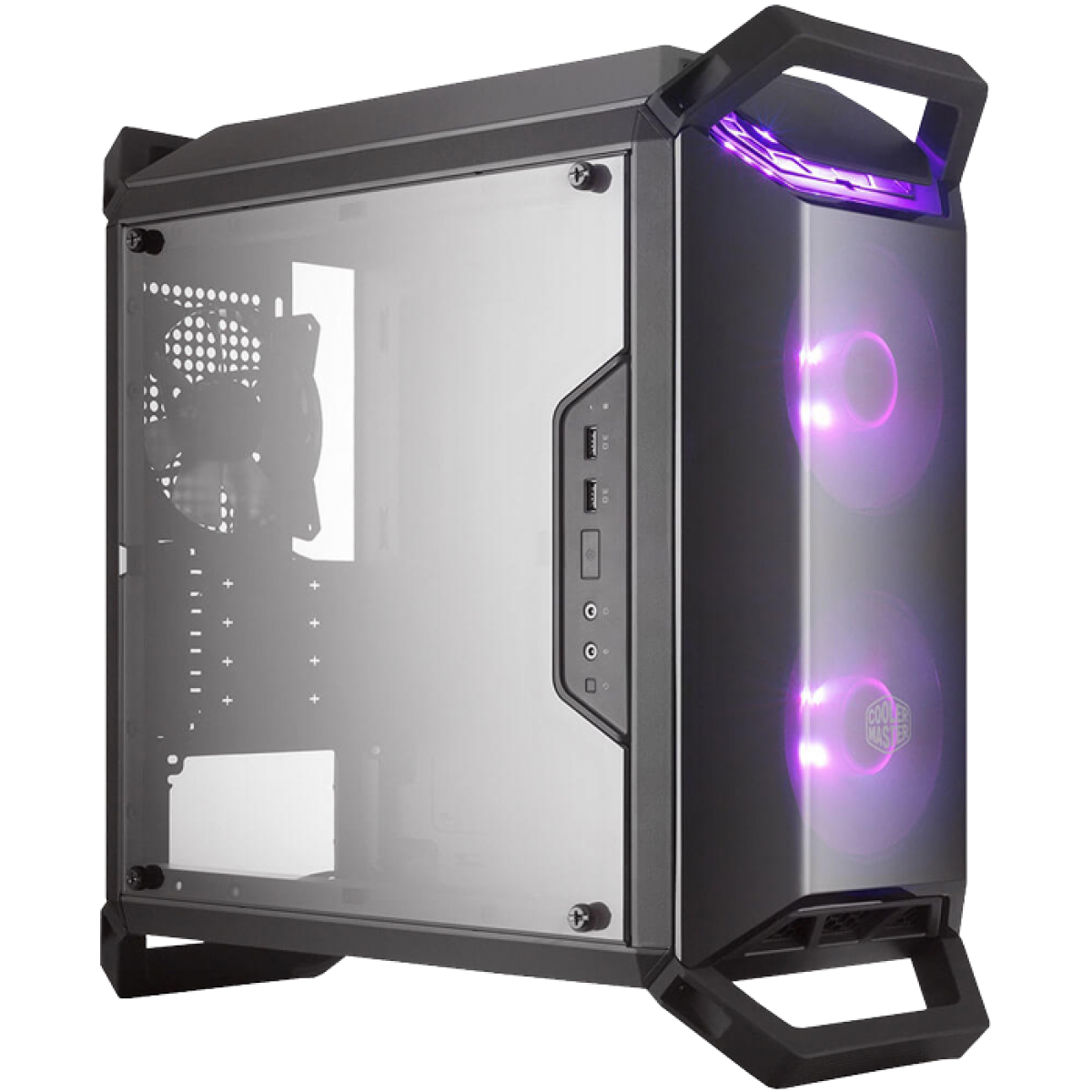 Gabinete Gamer Cooler Master Masterbox Q300P, Mini Tower, Lateral em Acrílico, Black, Sem Fonte, Com 3 Fans, MCB-Q300P-KANN-S02
