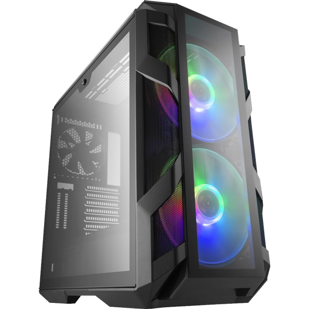 Gabinete Gamer Cooler Master, MasterCase H500M, Mid Tower, Vidro Temperado, Black, Sem Fonte, Com 3 Fans, MCM-H500M-IHNN-S00