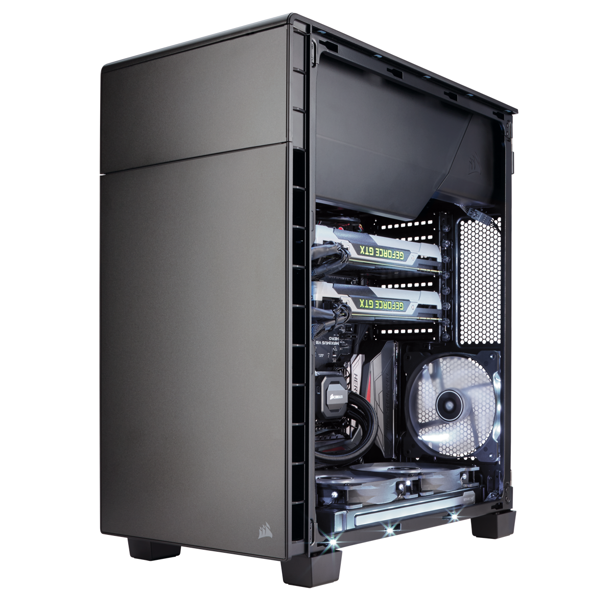 Gabinete Gamer Corsair Carbide Clear 600C Inverse, Full Tower, Com 3 Fans, Lateral em Acrílico, Sem Fonte, CC-9011079-WW