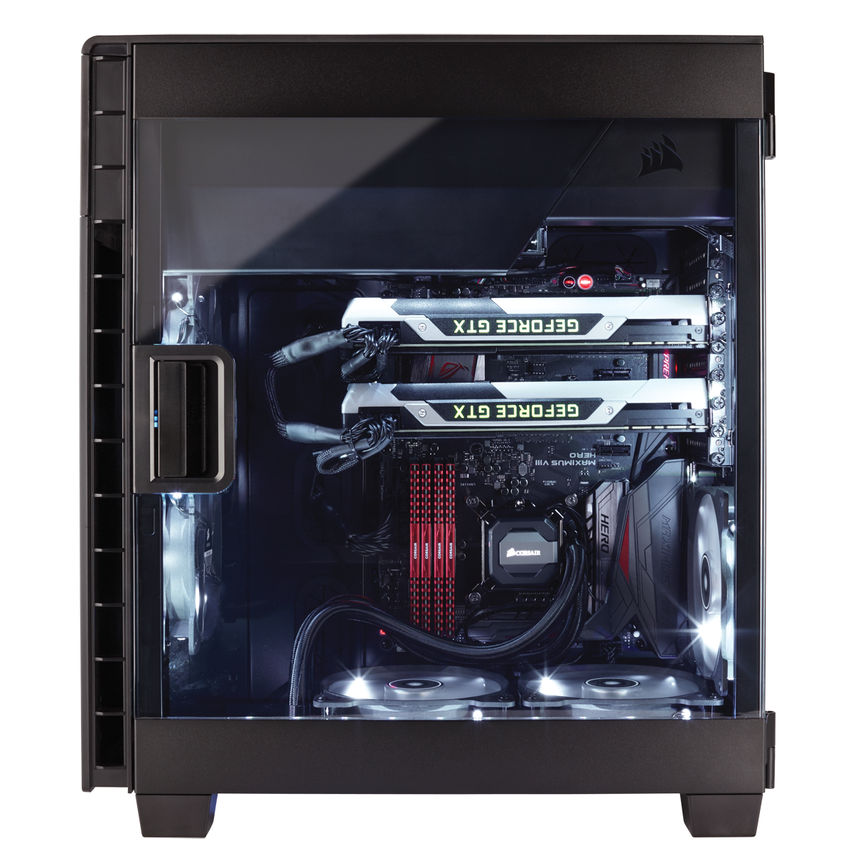 Gabinete Gamer Corsair Carbide Clear 600C Inverse, Full Tower, Com 3 Fans, Lateral em Acrílico, Sem Fonte, CC-9011079-WW