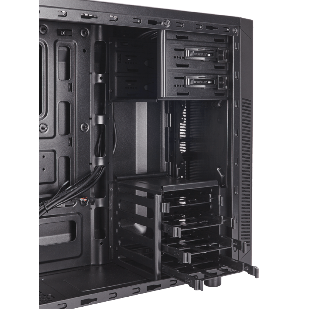 Gabinete Gamer Corsair, Carbide 100R, Mid Tower, Acrílico, Black, Sem Fonte, Com 1 Fan