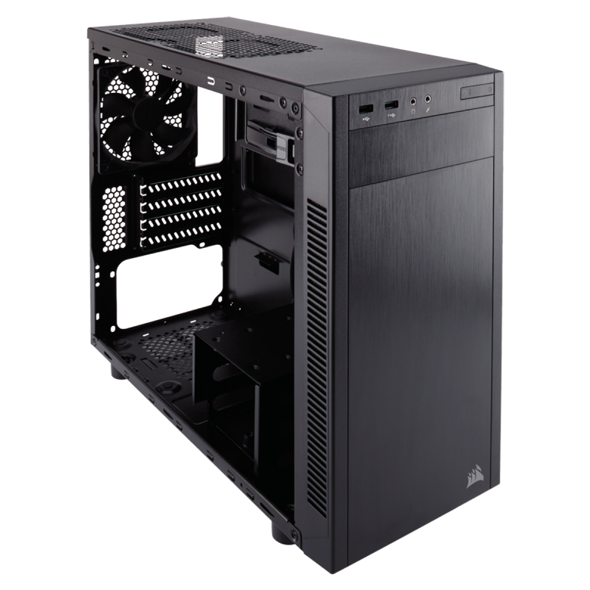 Gabinete Gamer Corsair, Carbide 88R, Mid Tower, Acrílico, Black, Sem Fonte, Com 1 Fan