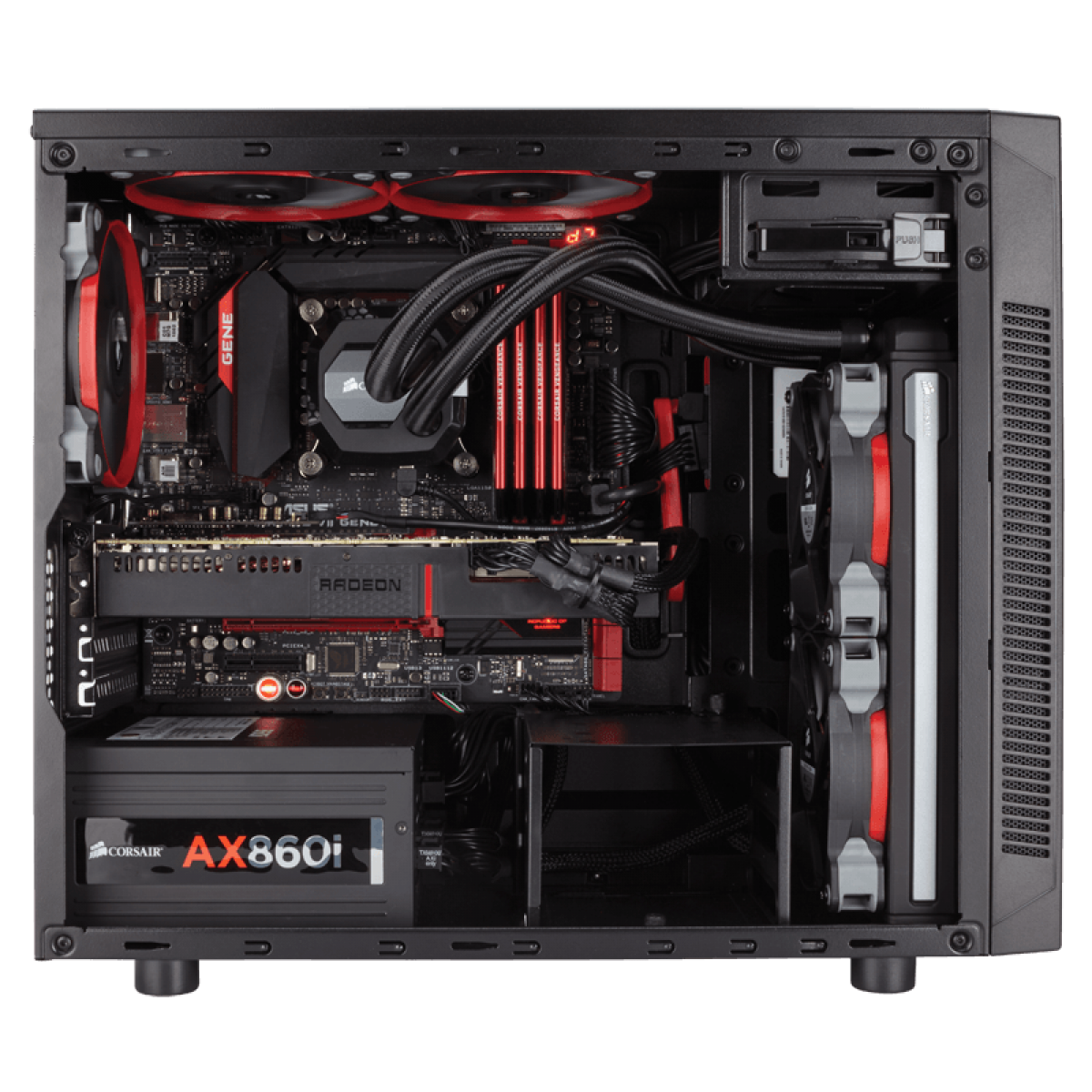 Gabinete Gamer Corsair, Carbide 88R, Mid Tower, Acrílico, Black, Sem Fonte, Com 1 Fan