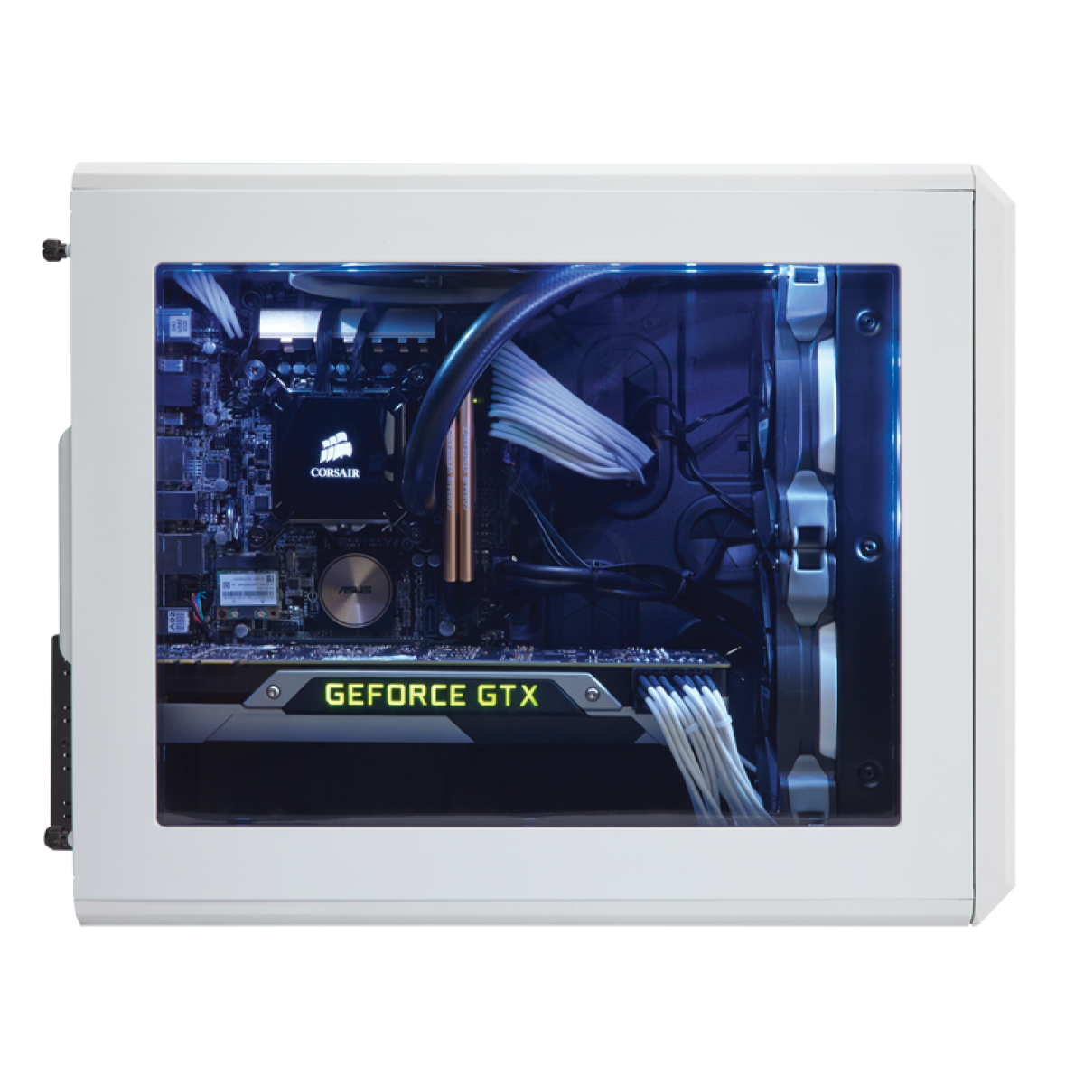 Gabinete Gamer Corsair Carbide Air 240, Mid Tower, Com 3 Fans, Lateral em Acrílico, White, Sem Fonte, CC-9011069-WW