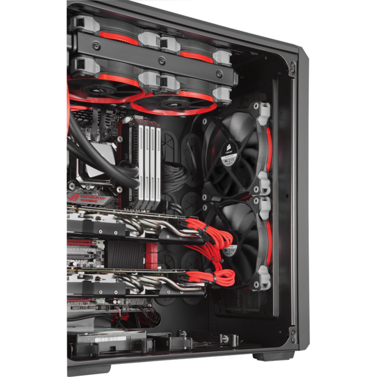 Gabinete Gamer Corsair Carbide Air 540, Mid Tower, Com 3 Fans, Lateral em Acrílico, Black, Sem Fonte, CC-9011030-WW