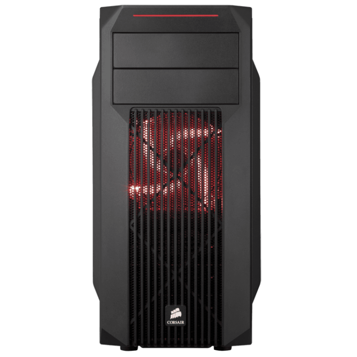 Gabinete Gamer Corsair Carbide SPEC-02 Led Red, Mid Tower, Com 2 Fans, Lateral em Acrílico, Black, Sem Fonte, CC-9011051-WW