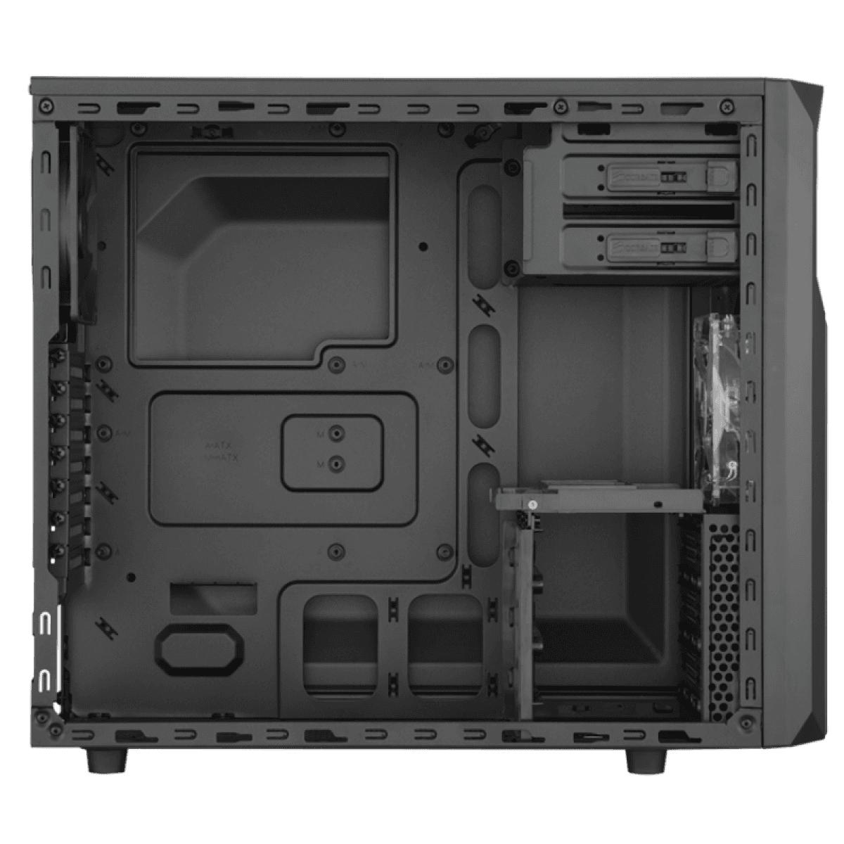 Gabinete Gamer Corsair Carbide SPEC-02 Led Red, Mid Tower, Com 2 Fans, Lateral em Acrílico, Black, Sem Fonte, CC-9011051-WW