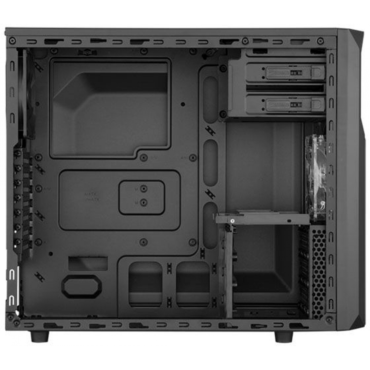 Gabinete Gamer Corsair Carbide SPEC-02, Mid Tower, Com 2 Fans, Lateral em Acrílico, Black, Sem Fonte, CC-9011057-WW