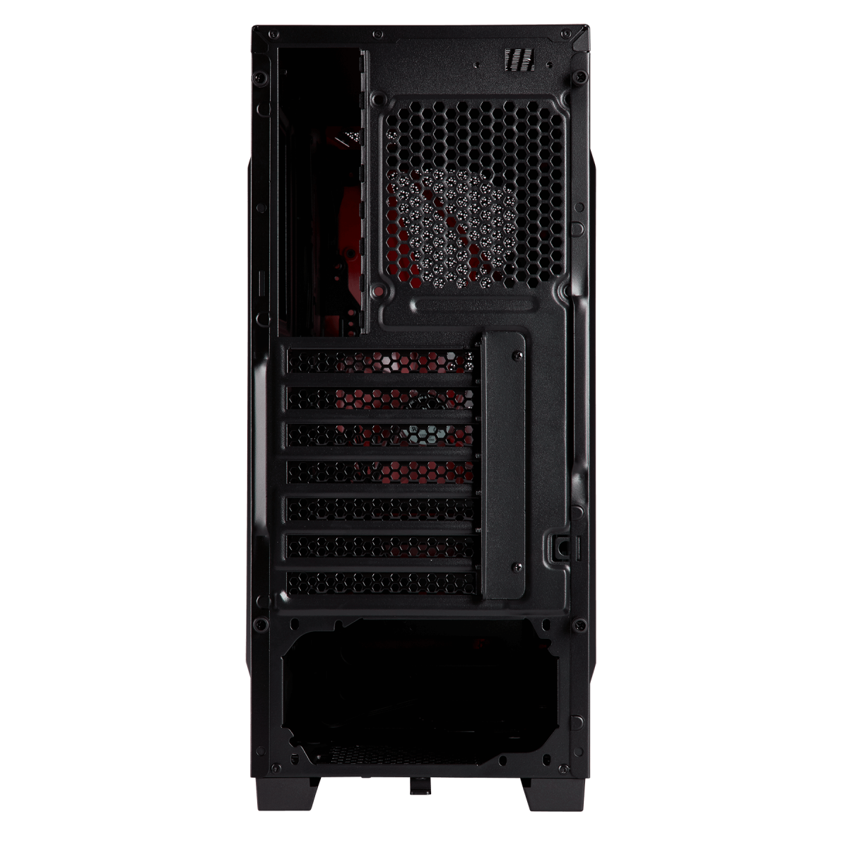 Gabinete Gamer Corsair Carbide SPEC-04, Mid Tower, Com 1 Fan, Lateral em Acrílico, Black-Red, Sem Fonte, CC-9011107-WW