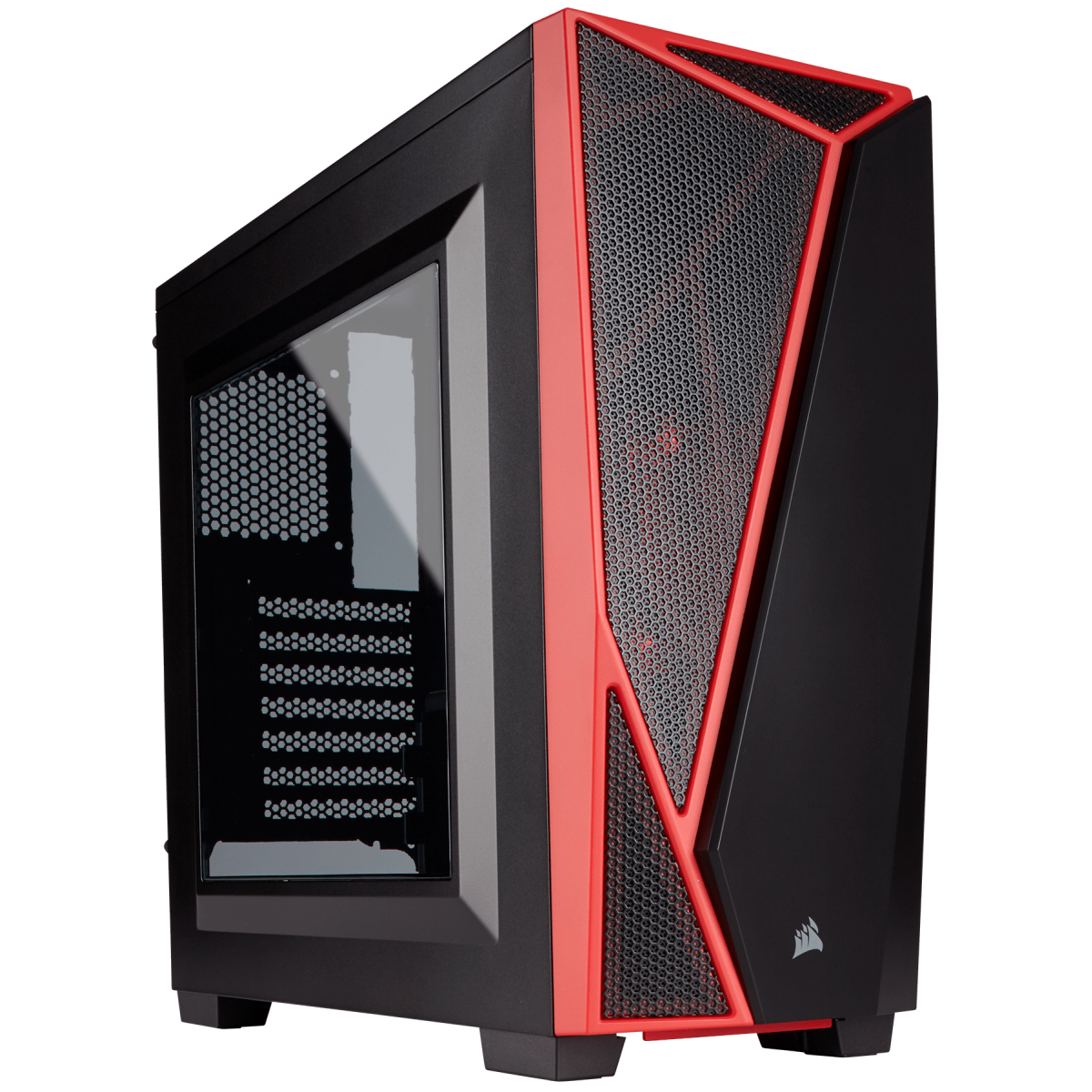 Gabinete Gamer Corsair Carbide SPEC-04, Mid Tower, Com 1 Fan, Lateral em Acrílico, Black-Red, Sem Fonte, CC-9011107-WW