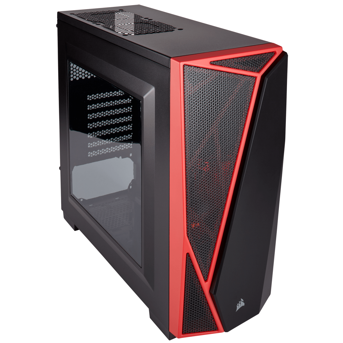 Gabinete Gamer Corsair Carbide SPEC-04, Mid Tower, Com 1 Fan, Lateral em Acrílico, Black-Red, Sem Fonte, CC-9011107-WW