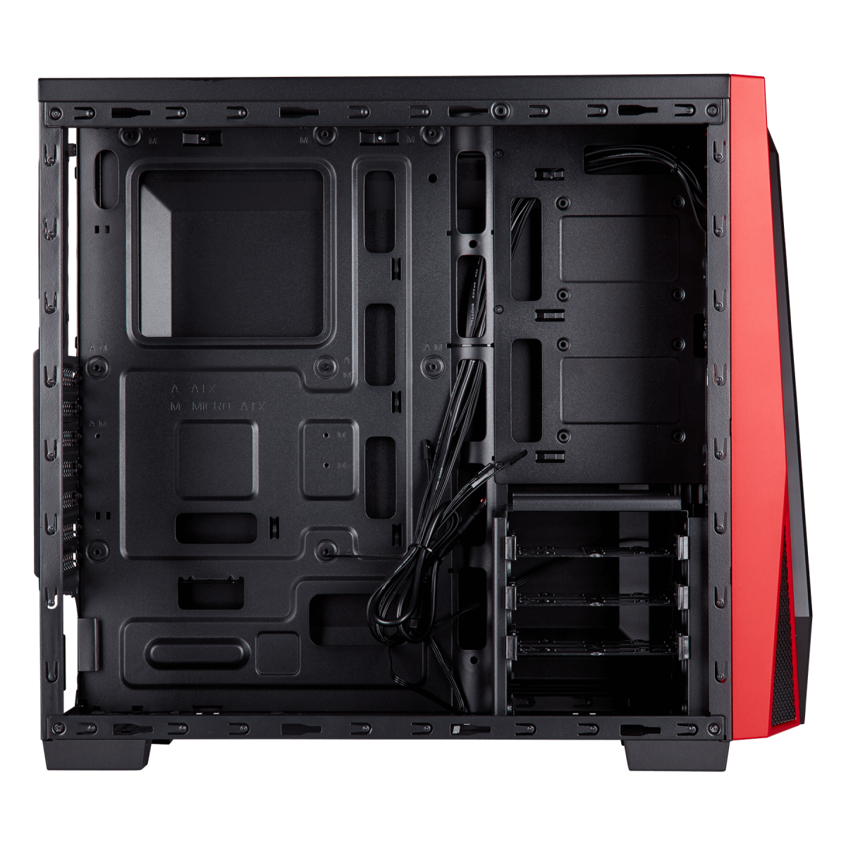 Gabinete Gamer Corsair Carbide SPEC-04, Mid Tower, Com 1 Fan, Lateral em Acrílico, Black-Red, Sem Fonte, CC-9011107-WW