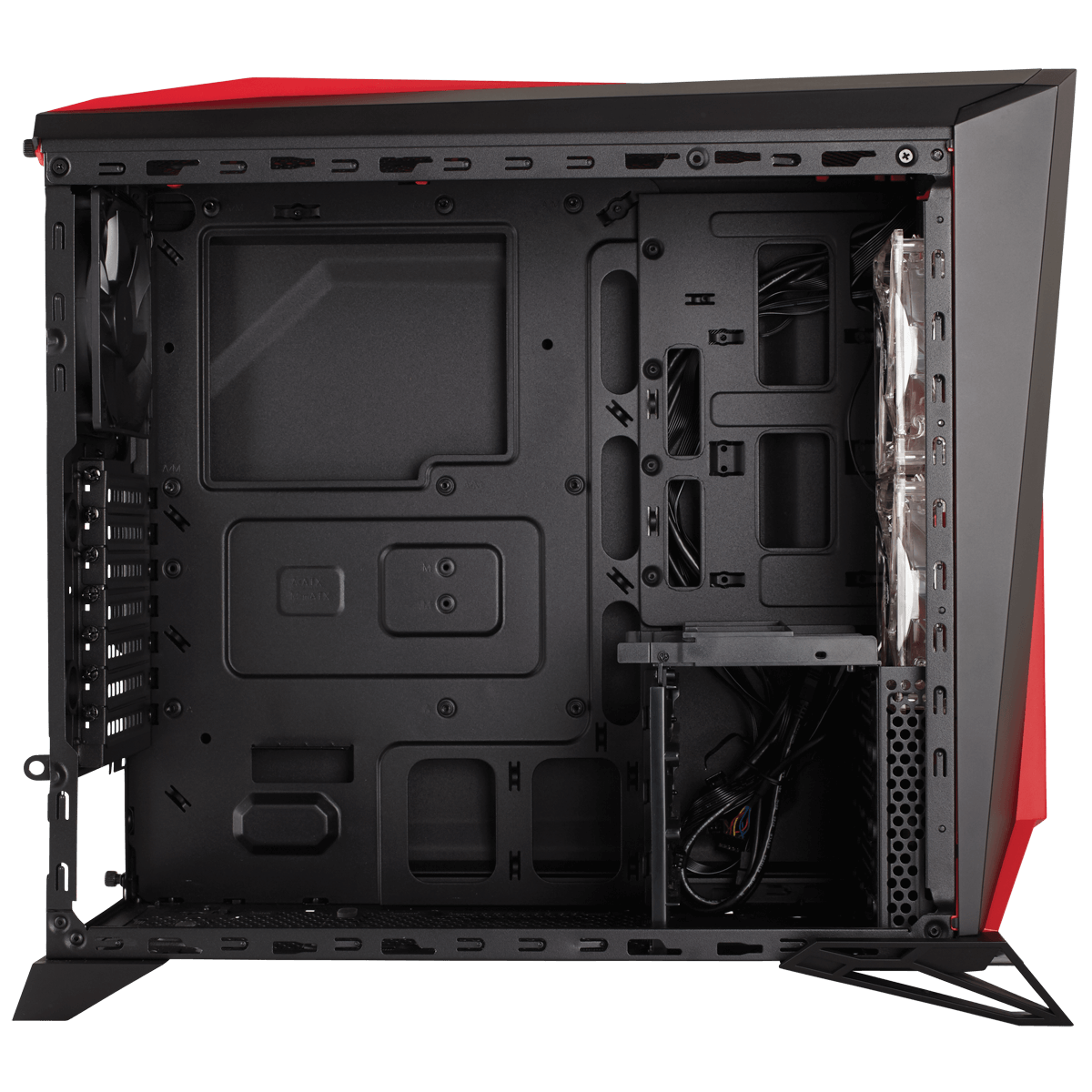 Gabinete Gamer Corsair Carbide Spec Alpha, Mid Tower, Com 3 Fans, Lateral em Acrílico, Black-Red, Sem Fonte, CC-9011085-WW
