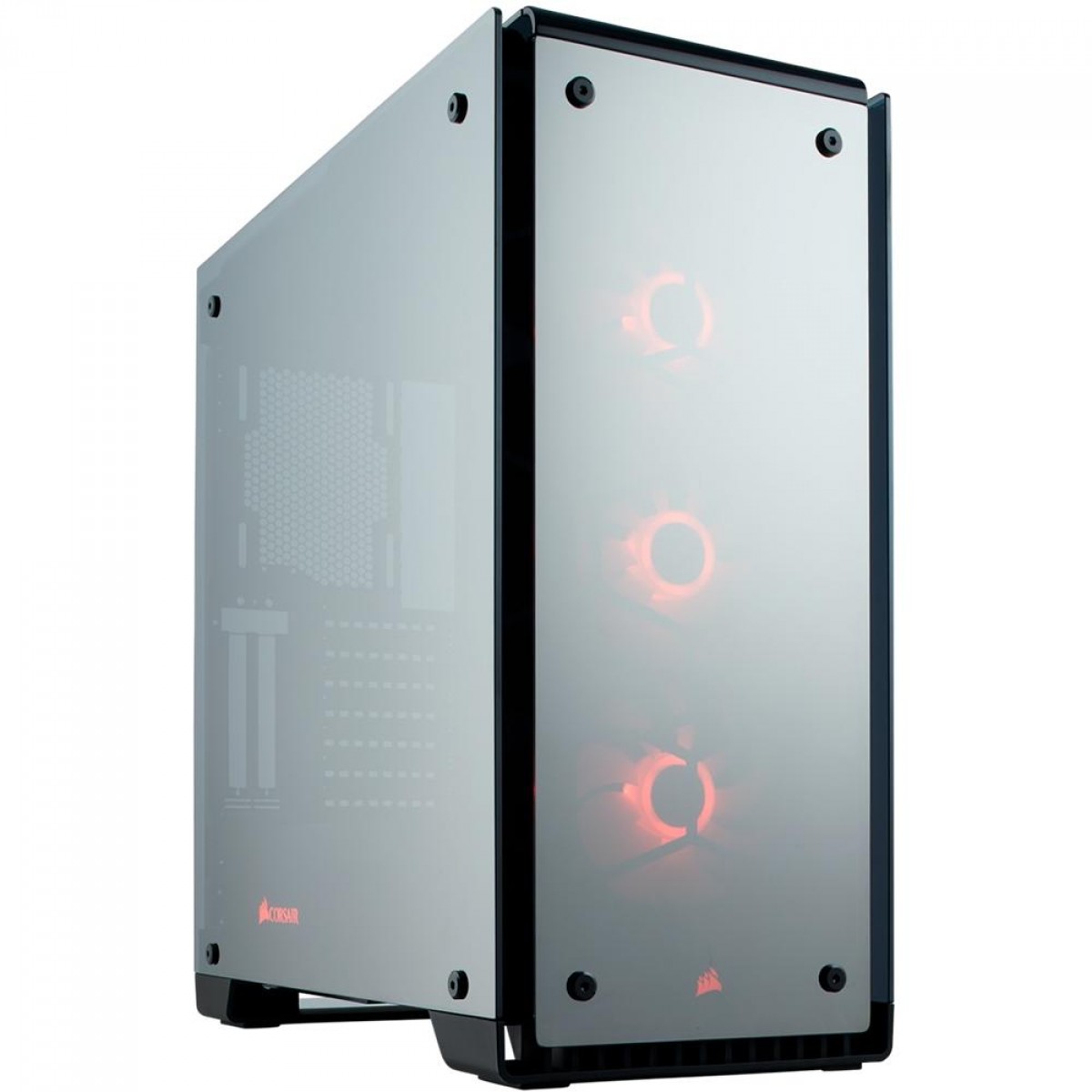 Gabinete Corsair Crystal 570X RGB, Mid Tower, Vidro Temperado, ATX, Mirror Black, Com 3 Fans, Sem Fonte, CC-9011126-WW