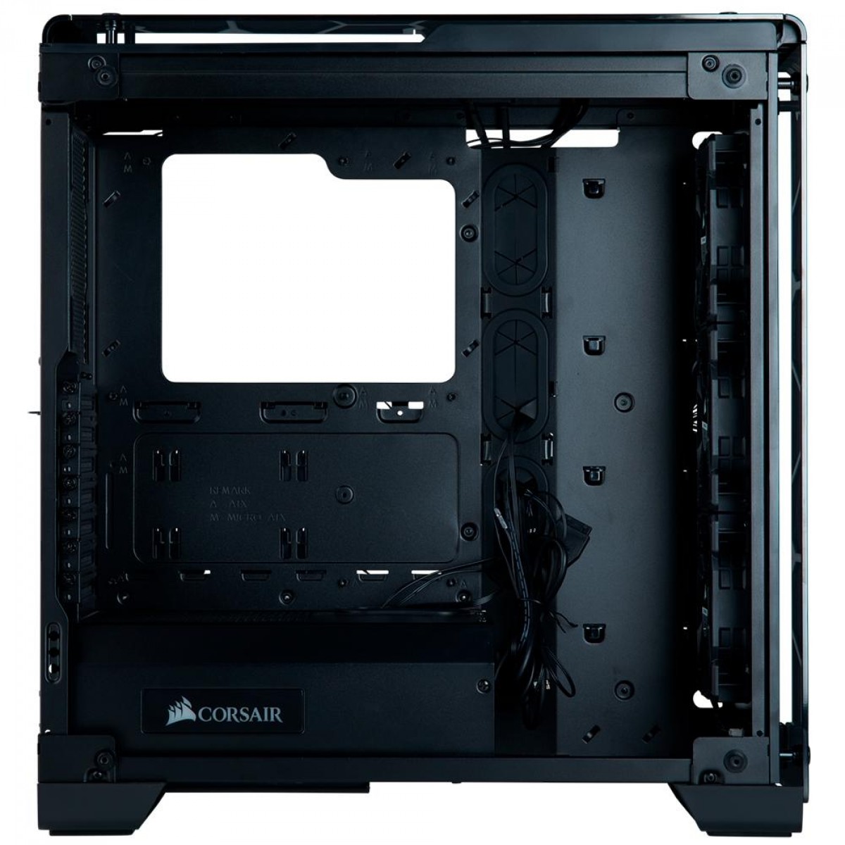 Gabinete Corsair Crystal 570X RGB, Mid Tower, Vidro Temperado, ATX, Mirror Black, Com 3 Fans, Sem Fonte, CC-9011126-WW