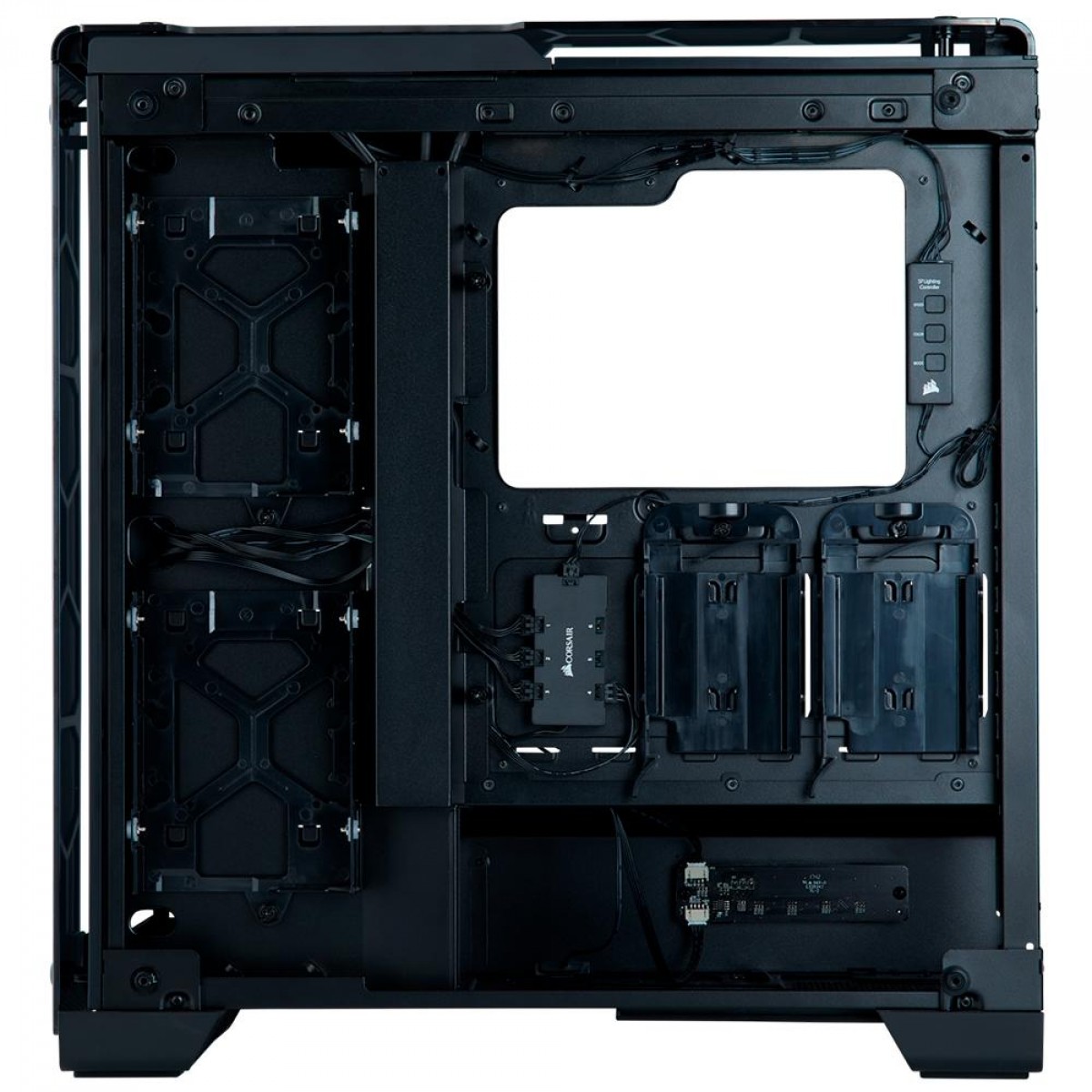 Gabinete Corsair Crystal 570X RGB, Mid Tower, Vidro Temperado, ATX, Mirror Black, Com 3 Fans, Sem Fonte, CC-9011126-WW