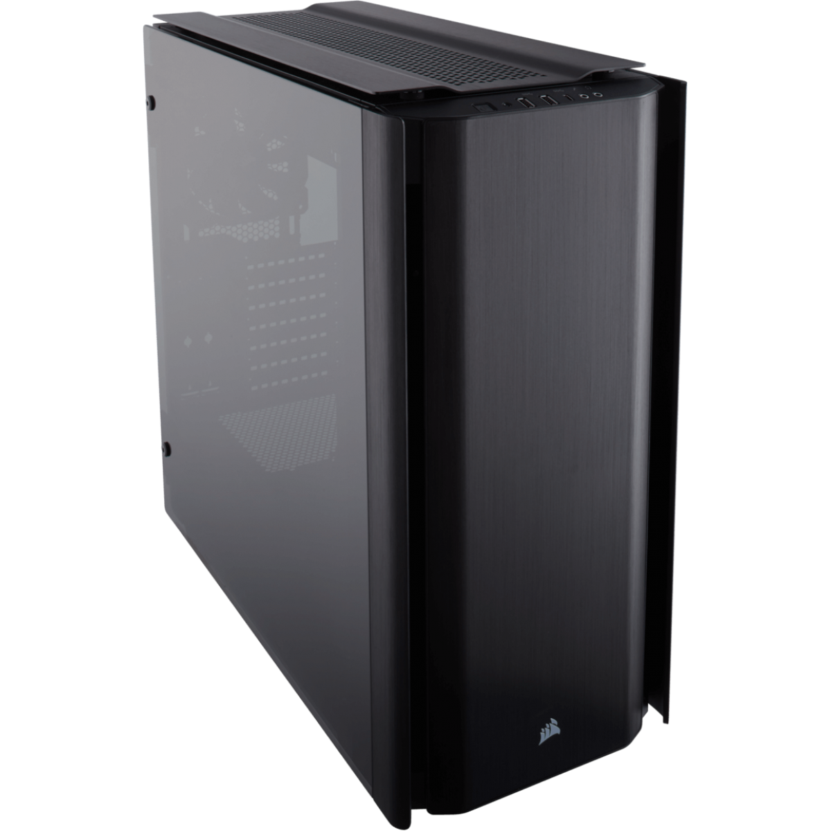 Gabinete Gamer Corsair Obsidian 500D, Mid Tower, Com 2 Fans, Vidro Temperado, Black, Sem Fonte, CC-9011116-WW